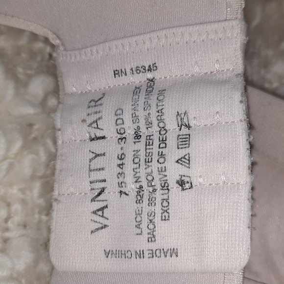Vanity Fair Beauty Back Full Coverage Nude (pink) 36DD bra - Picture 6 of 7